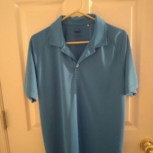 Mens Puma golf polo size small blue